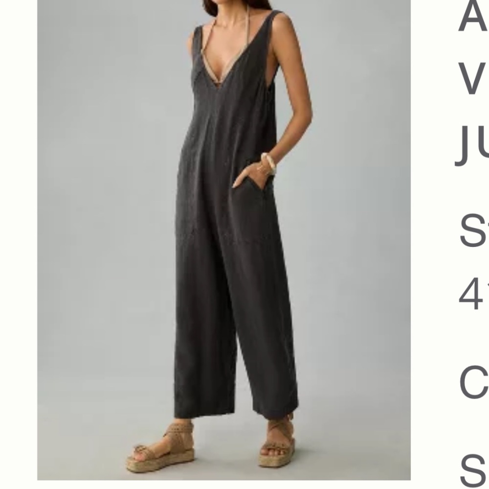 Anthrogologie V-neck jumpsuit